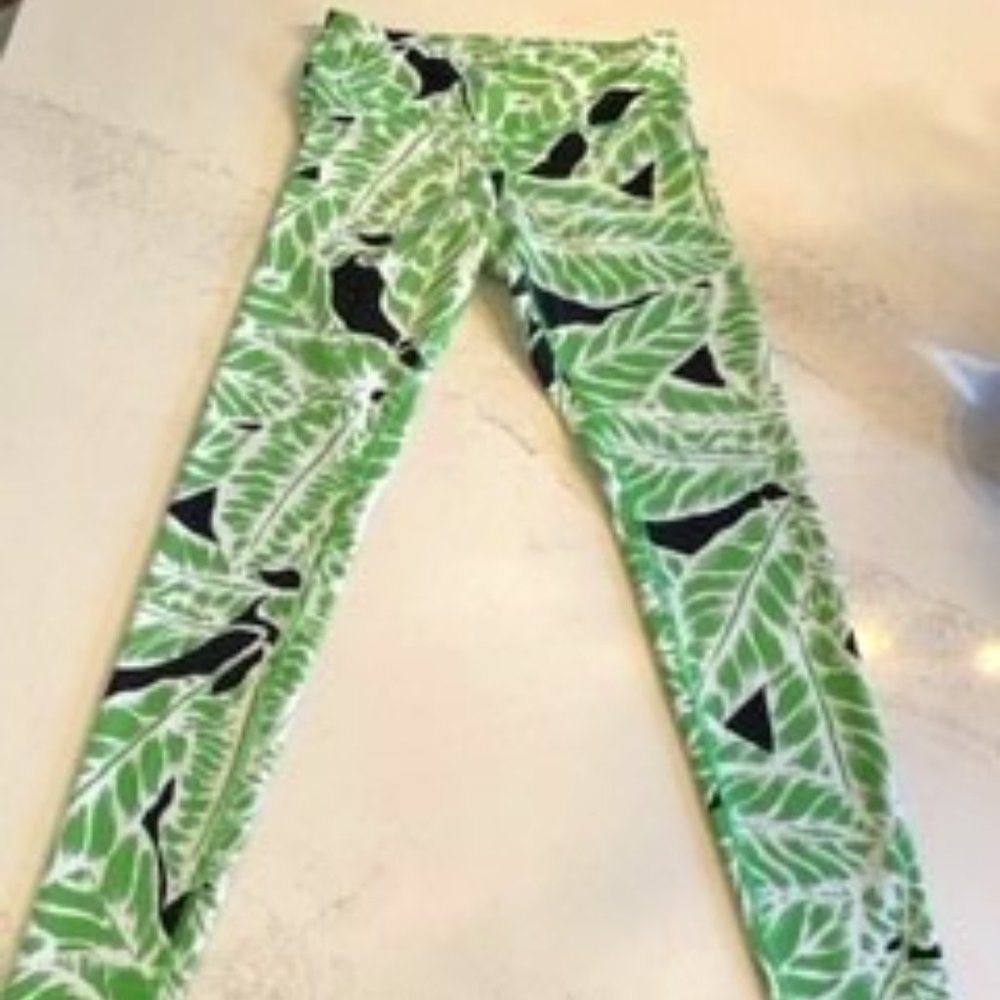 Alo Yoga Tropical Palm Print small legging bright colors